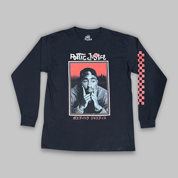 POETIC JUSTICE Other - Poetic Justice Tupac Graphic Long Sleeve T-Shirt Black – Size L
